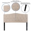 Flash Furniture Cambridge Headboard, Queen, Beige Fabric HG-HB1708-Q-B-GG